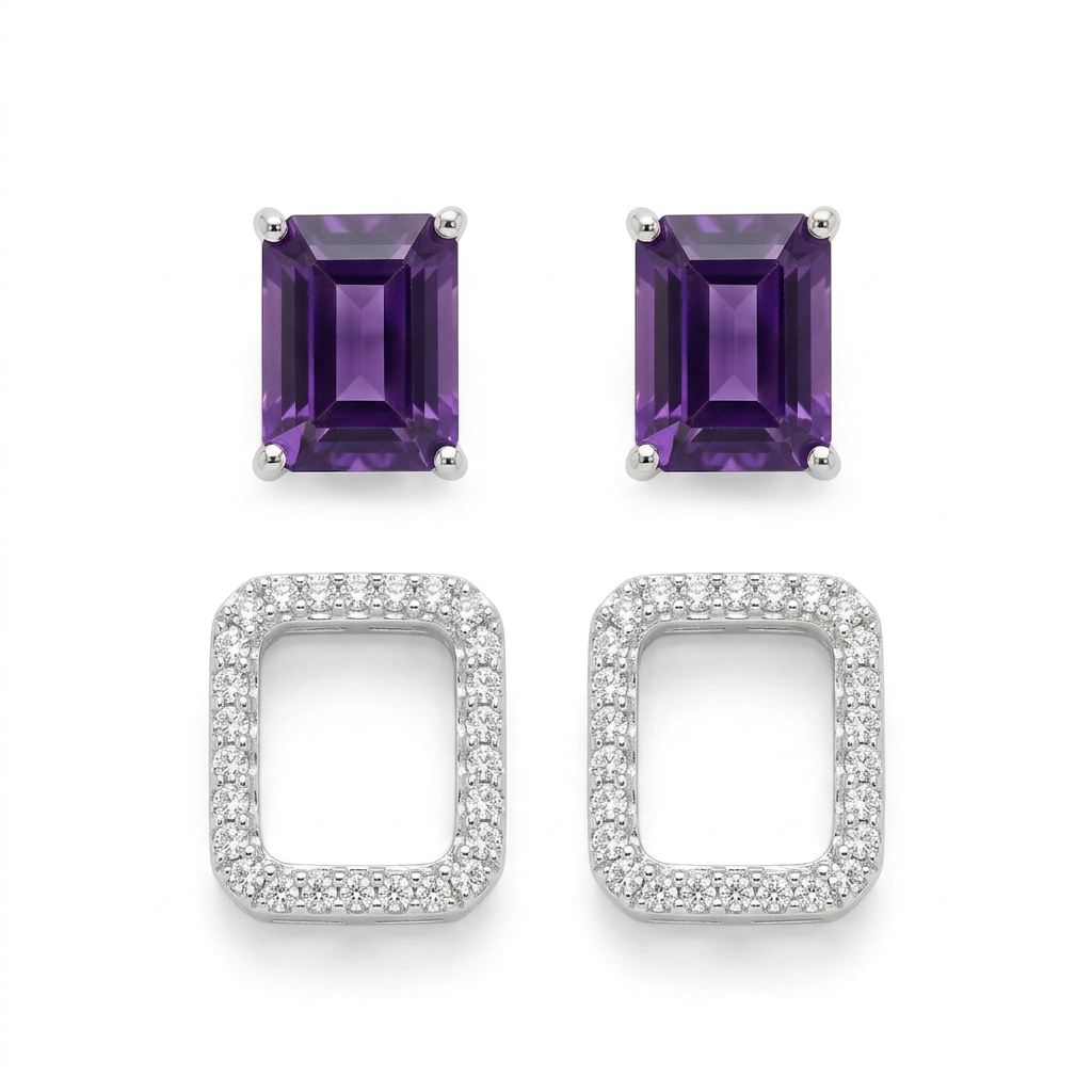 Aretes Amatista