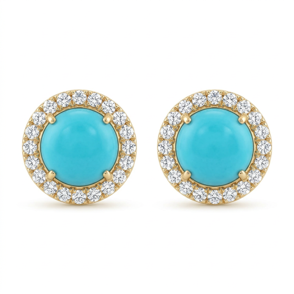 Aretes Turquesa Round