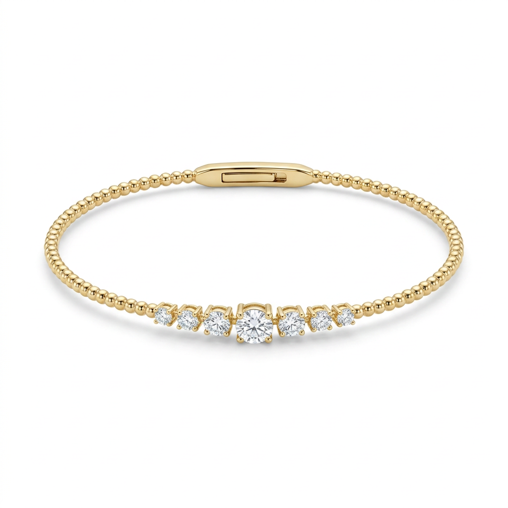 Brazalete Rigido con Diamantes