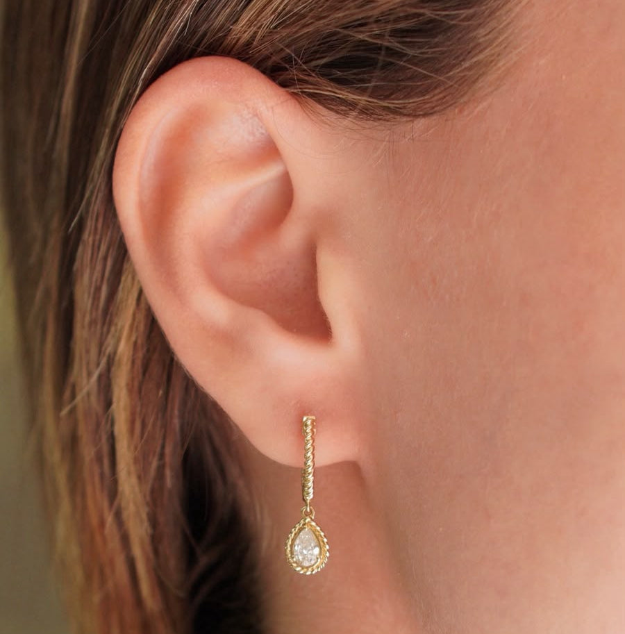 Coquetas con Diamante Gota