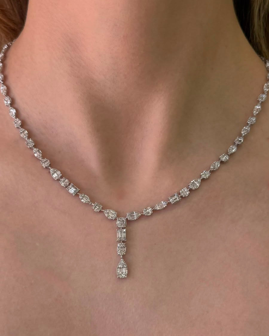 Multishape Diamond Necklace with Pendant