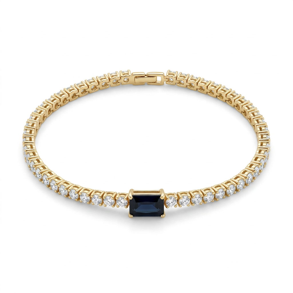 Pulsera Tennis Zafiro