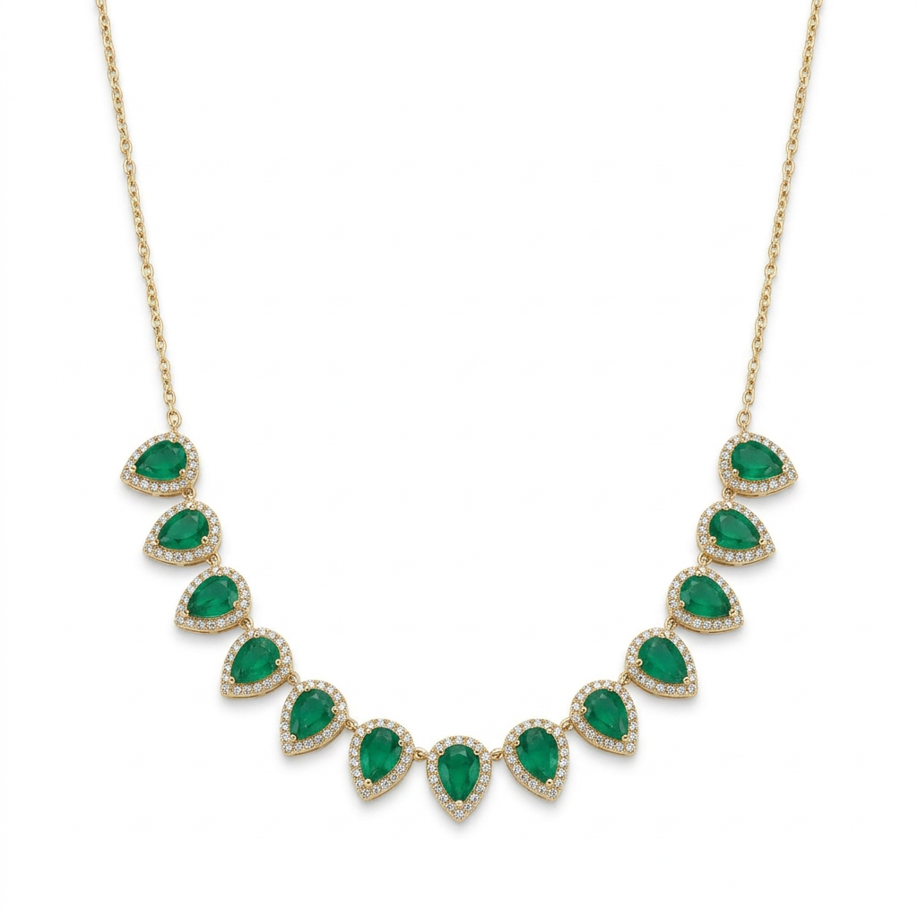 Collar Peras de Esmeraldas
