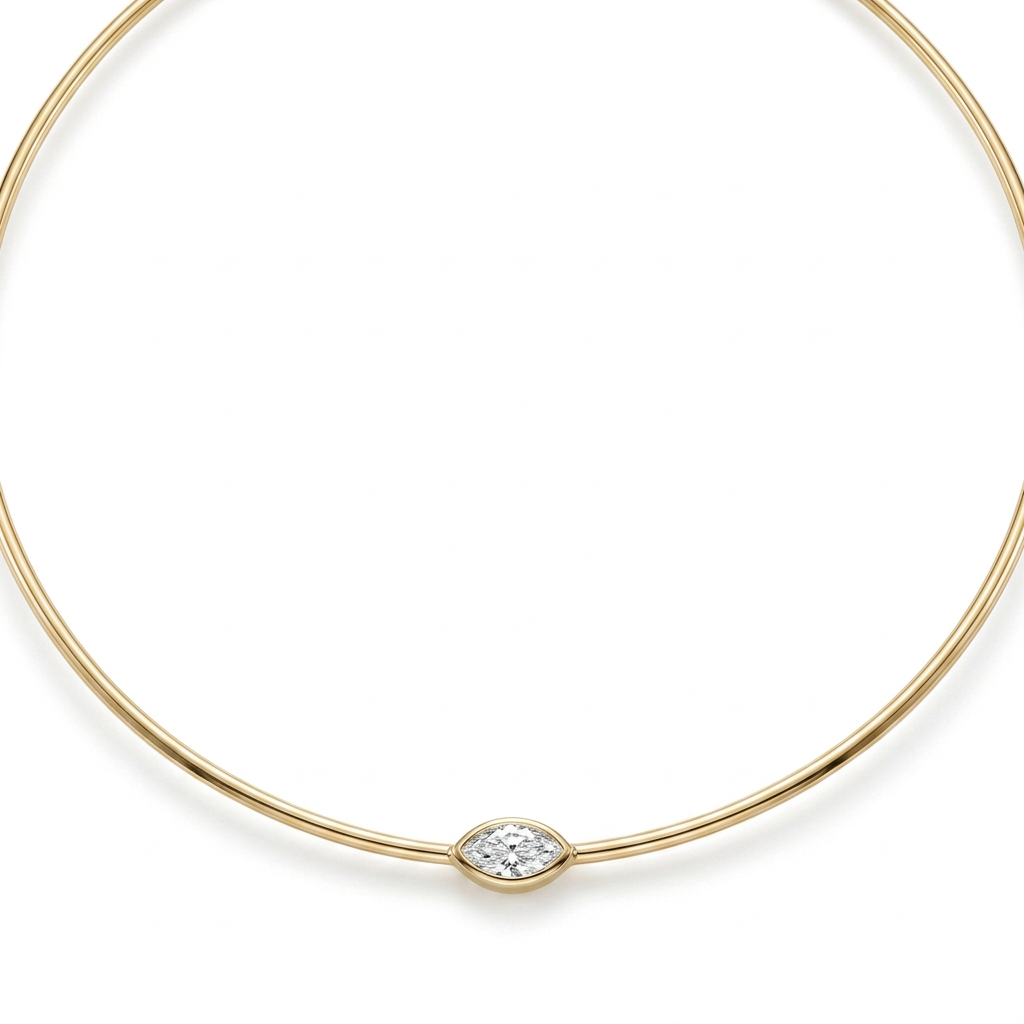 Gargantilla Rígida con Diamante