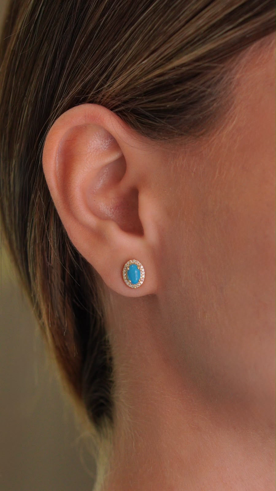 Turquesas Oval & Diamantes