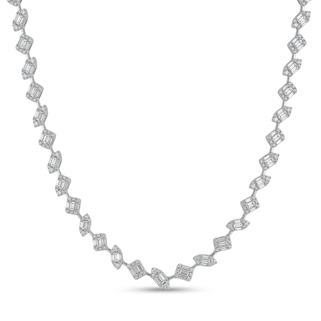 Gargantilla Cluster de Diamantes