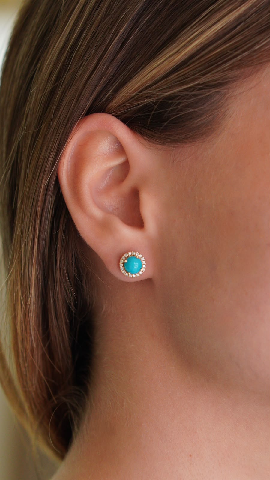 Aretes Turquesa Round