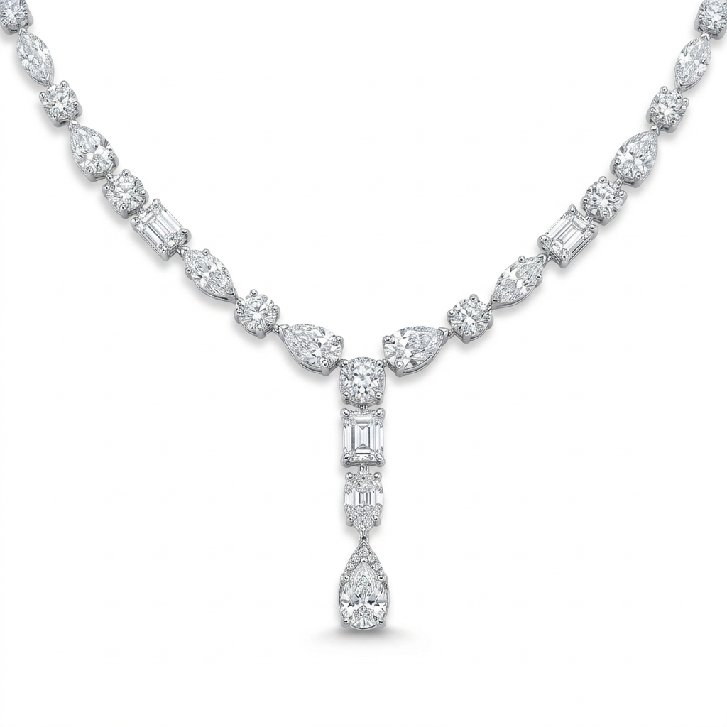 Multishape Diamond Necklace with Pendant