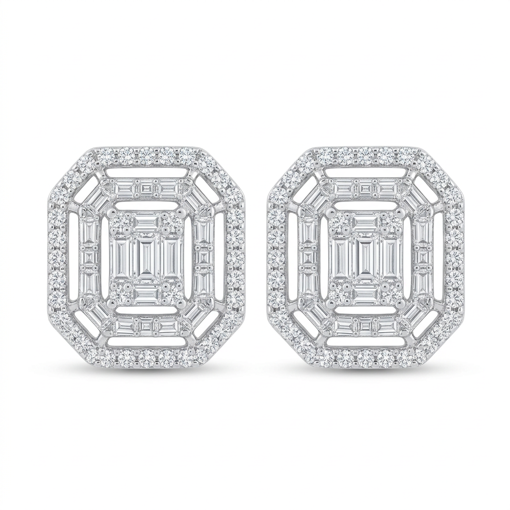 Aretes Cuadro de Diamantes