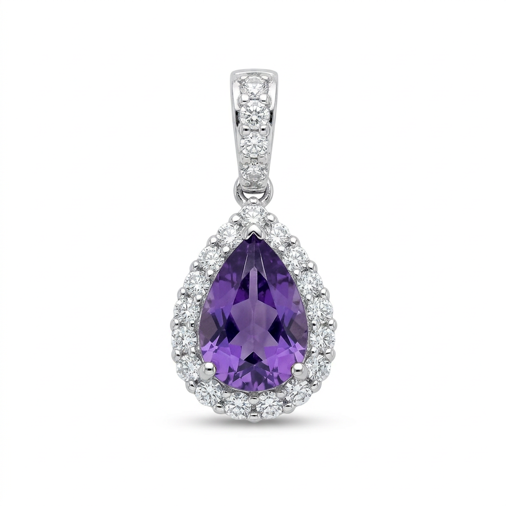 Dije Amatista & Diamantes