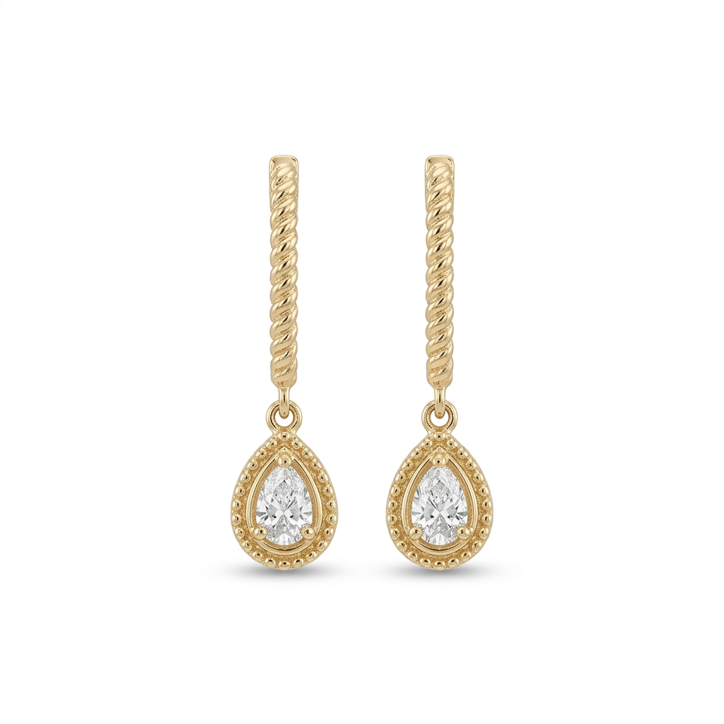 Coquetas con Diamante Gota
