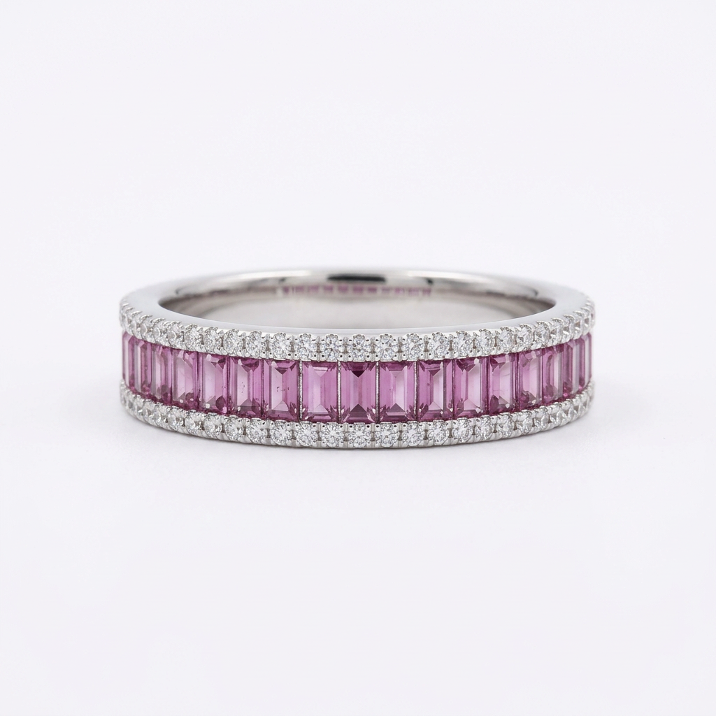 Anillo Zafiros Rosa