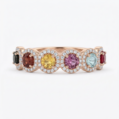 Anillo Rainbow Zafiros