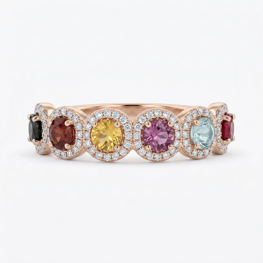 Anillo Rainbow Zafiros