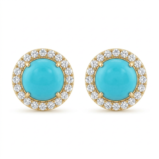 Aretes Turquesa Round