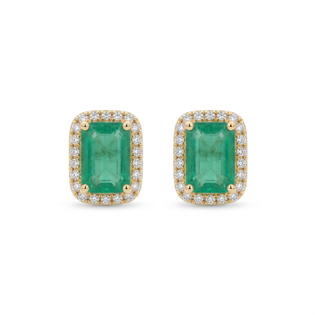 Esmeraldas & Halo de Diamantes
