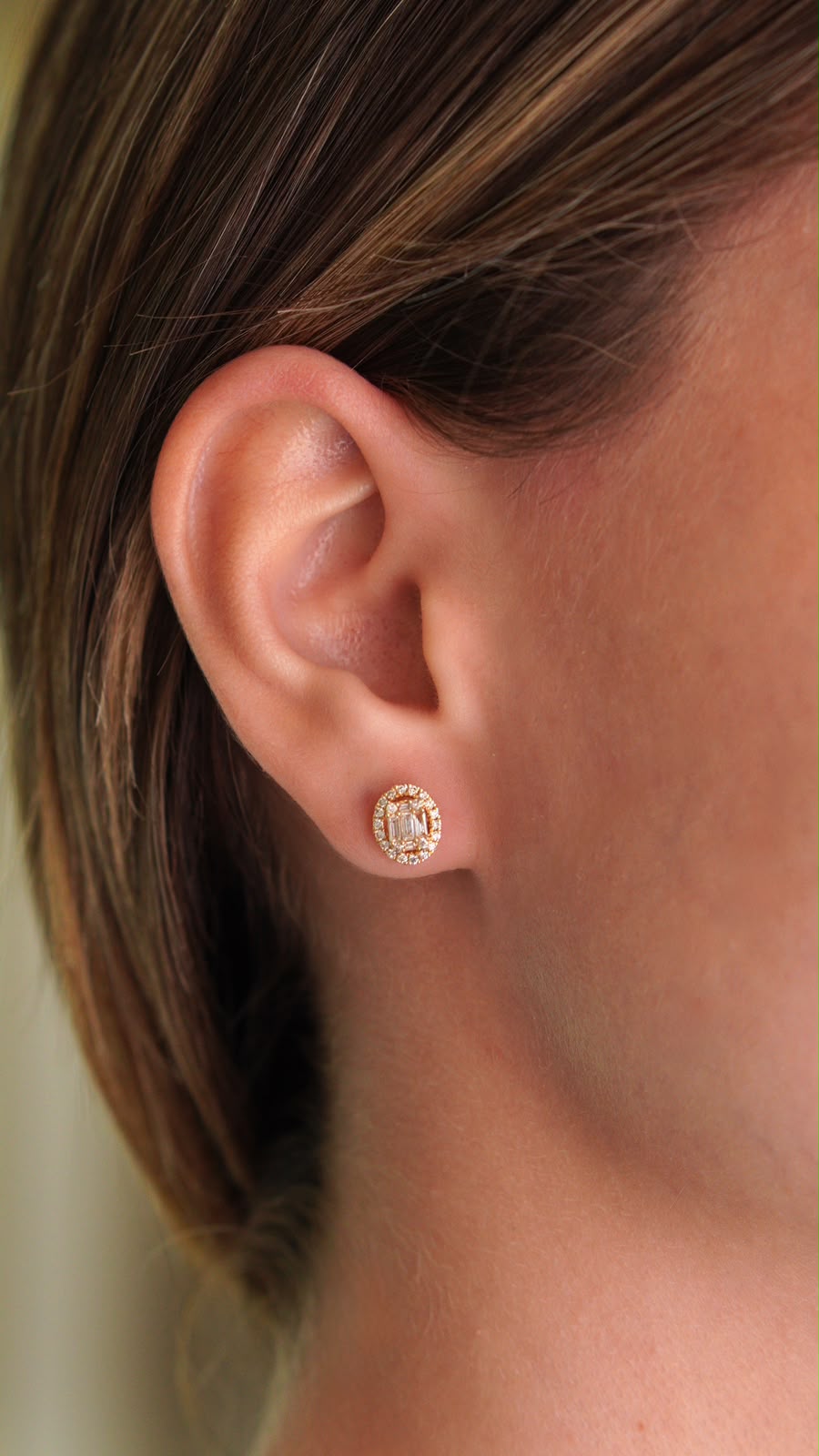 Aretes Diamantes Oval