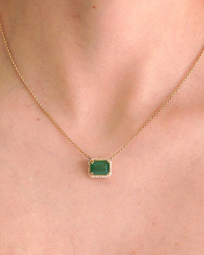 Gargantilla con Esmeralda & Diamantes