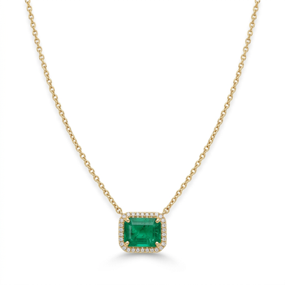 Gargantilla con Esmeralda & Diamantes