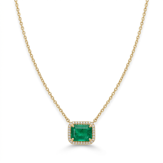 Gargantilla con Esmeralda & Diamantes