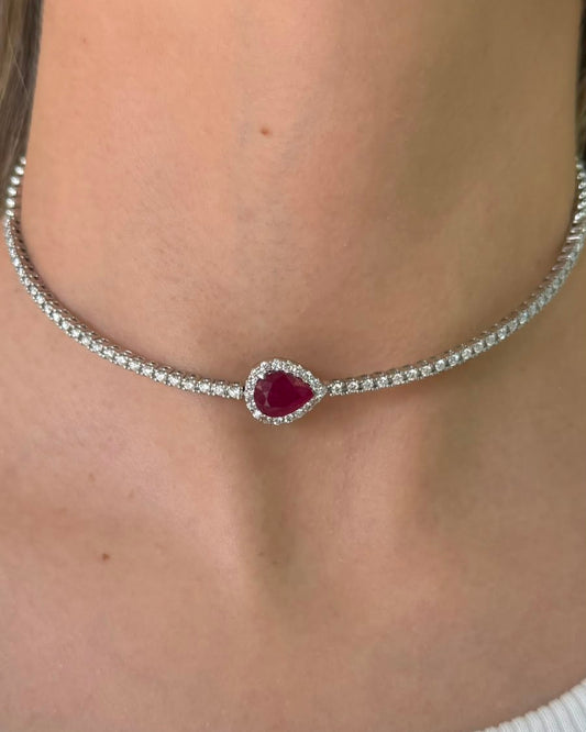 Choker Rubí & Diamantes