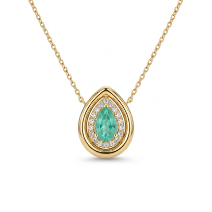 Collar con Paraiba Pera & Diamantes