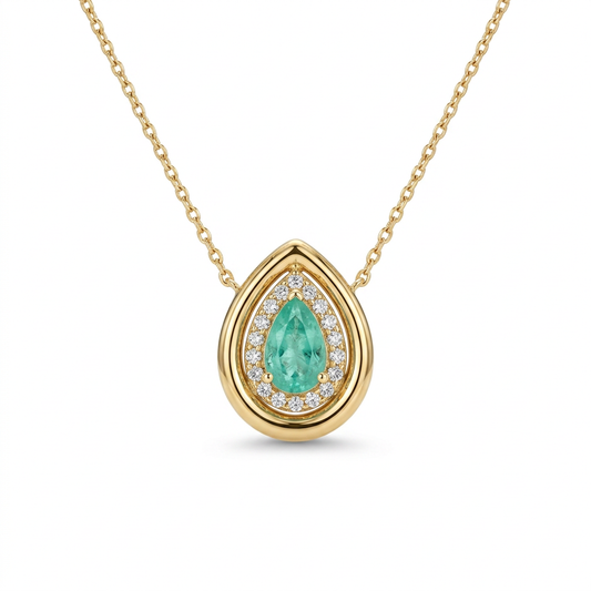 Collar con Paraiba Pera & Diamantes