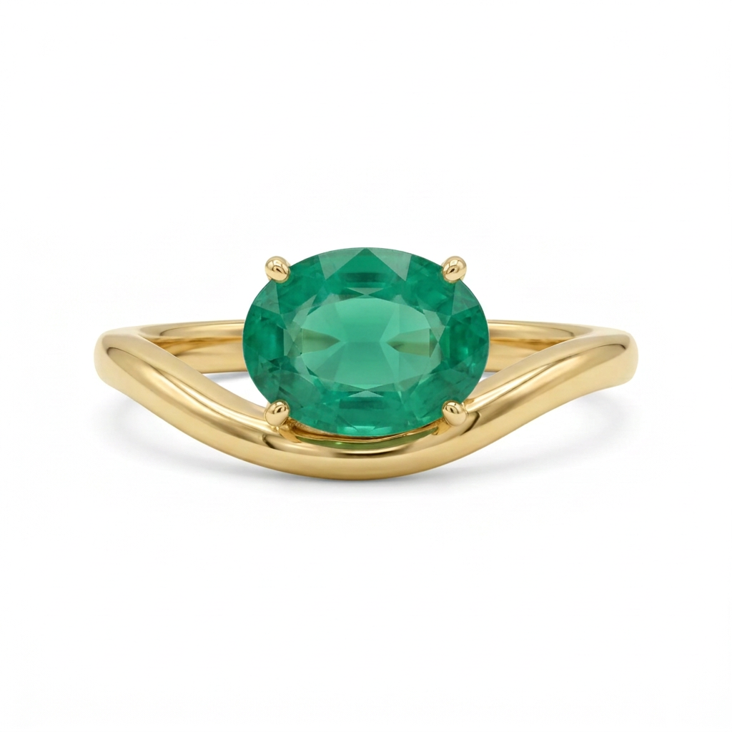 Anillo con Esmeralda Oval