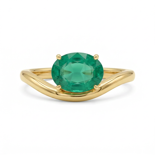 Anillo con Esmeralda Oval