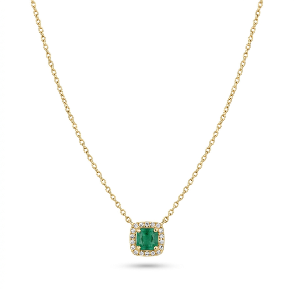 Gargantilla Esmeralda & Diamantes