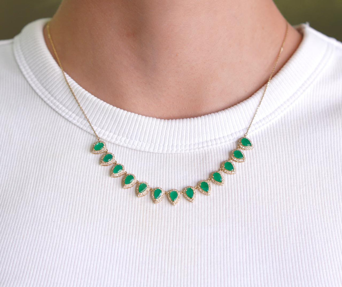 Collar Peras de Esmeraldas