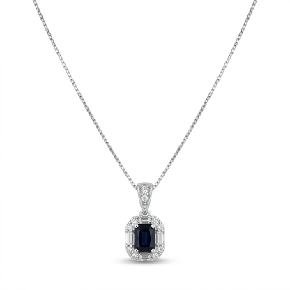 Gargantilla Zafiro Azul & Diamantes