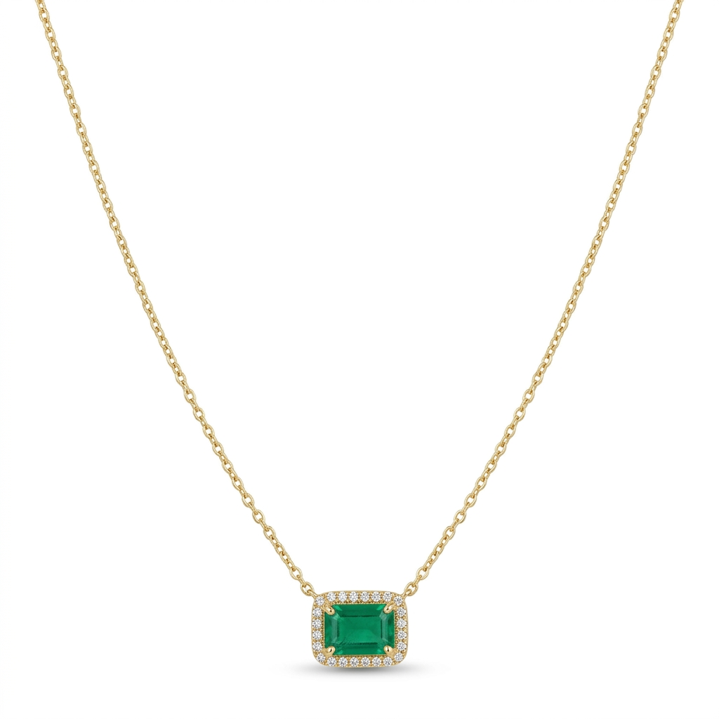 Gargantilla Esmeralda & Diamantes