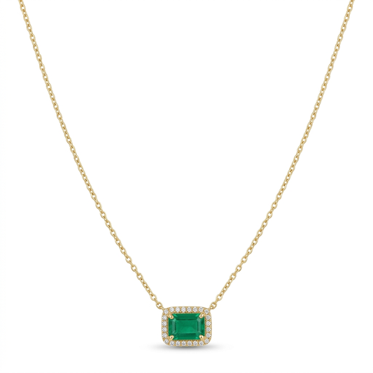 Gargantilla Esmeralda & Diamantes