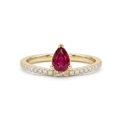 Anillo Rubí Pera & Diamantes