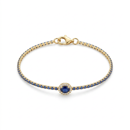 Pulsera Zafiro Tejido Azul