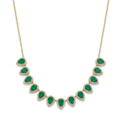 Collar Peras de Esmeraldas