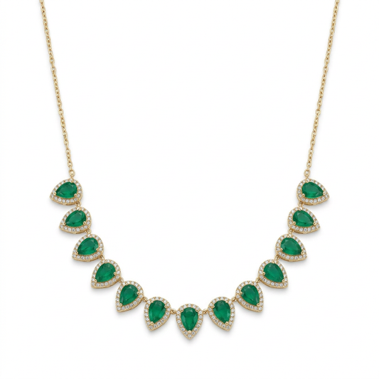 Collar Peras de Esmeraldas