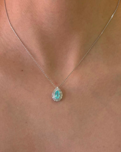 Gargantilla de Paraiba & Diamantes