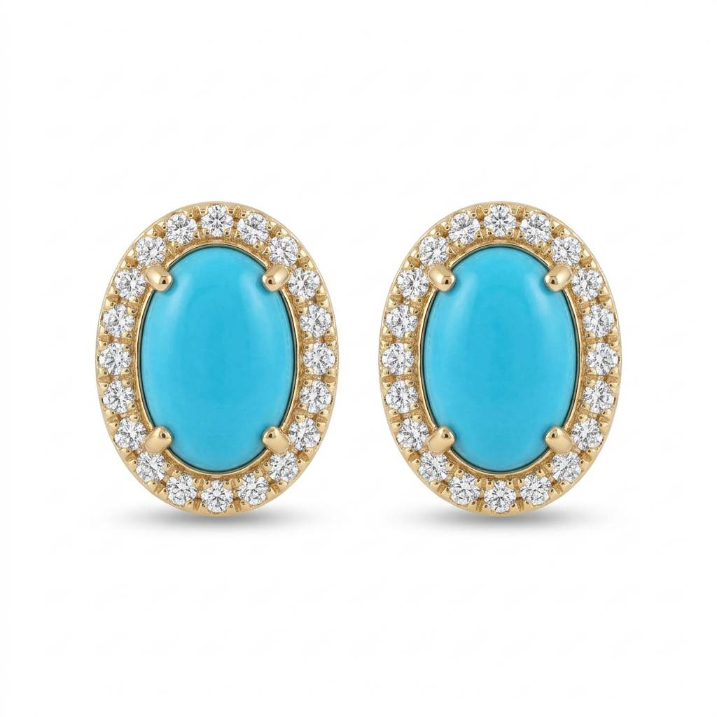 Turquesas Oval & Diamantes