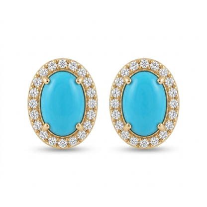 Turquesas Oval & Diamantes