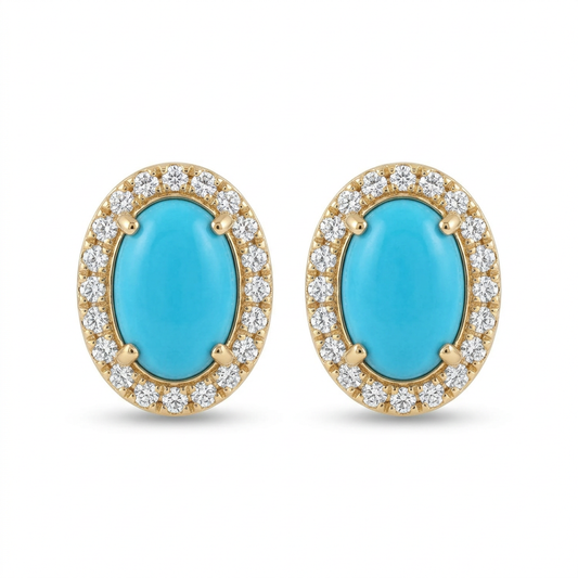 Turquesas Oval & Diamantes