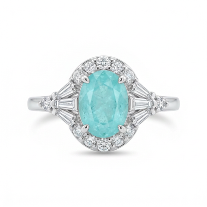 Anillo Paraiba & Diamantes