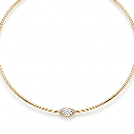 Gargantilla Rígida con Diamante
