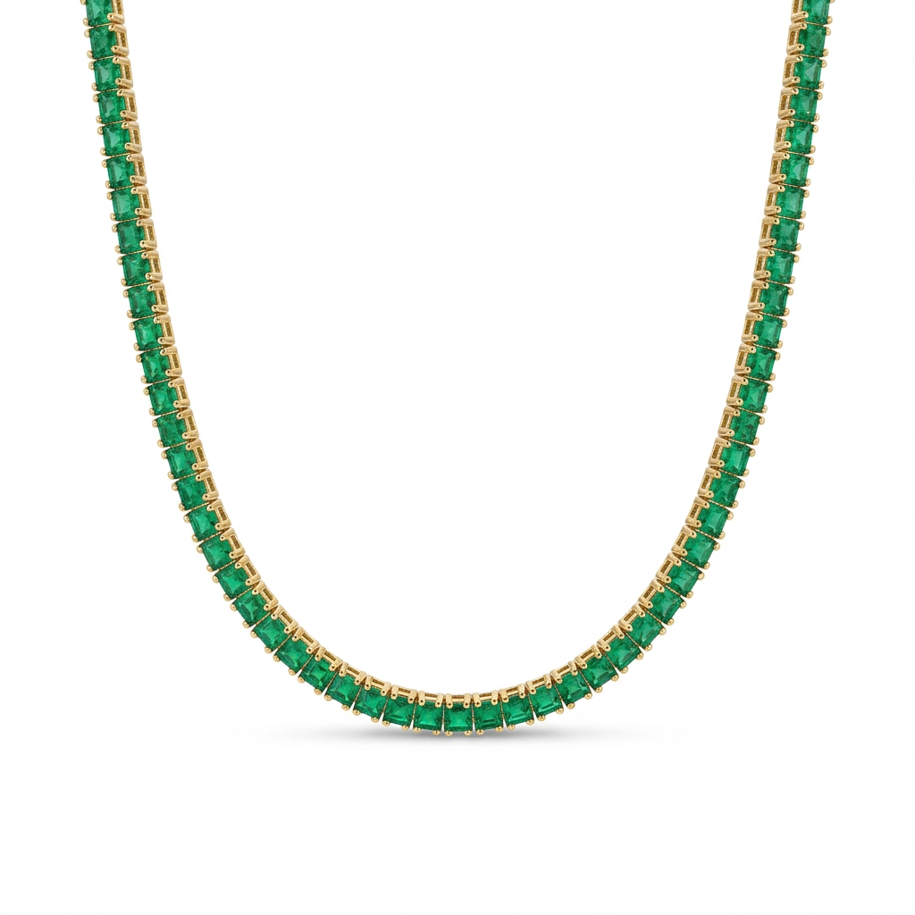 Collar Tennis de Esmeraldas
