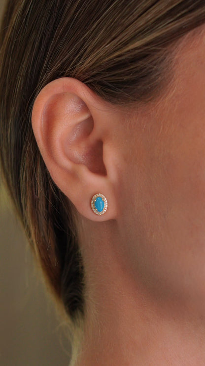 Turquesas Oval & Diamantes