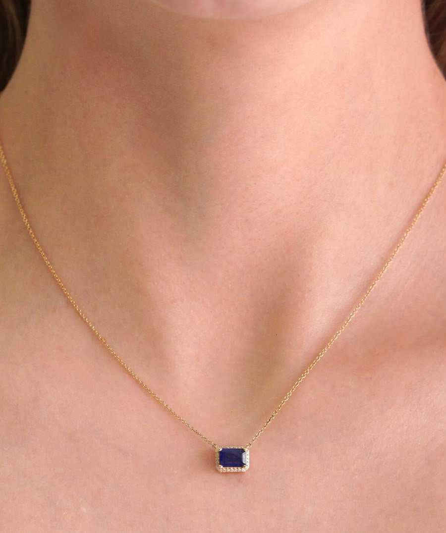 Gargantilla Zafiro & Diamantes
