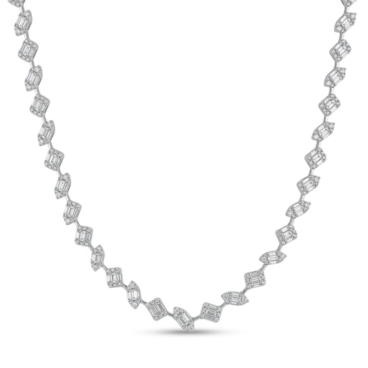 Gargantilla Cluster de Diamantes