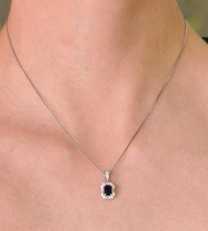 Gargantilla Zafiro Azul & Diamantes