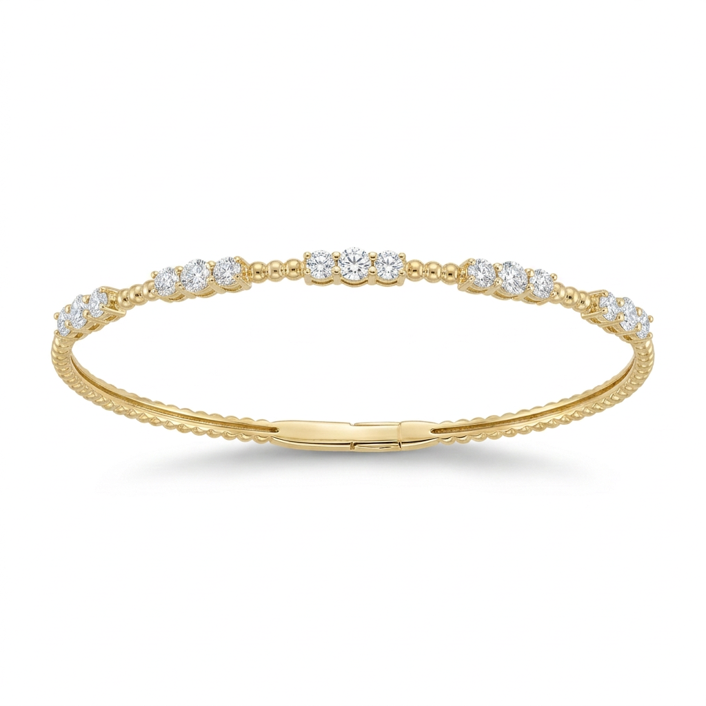Brazalete Rigido con Diamantes